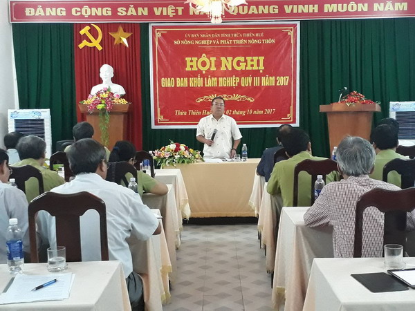 Hội nghị giao ban Khối lâm nghiệp Quý 3 của tỉnh Thừa Thiên Huế diễn ra tại Vườn quốc gia Bạch Mã