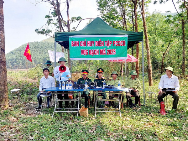 Vườn quốc gia Bạch Mã tổ chức diễn tập phòng cháy, chữa cháy rừng năm 2025